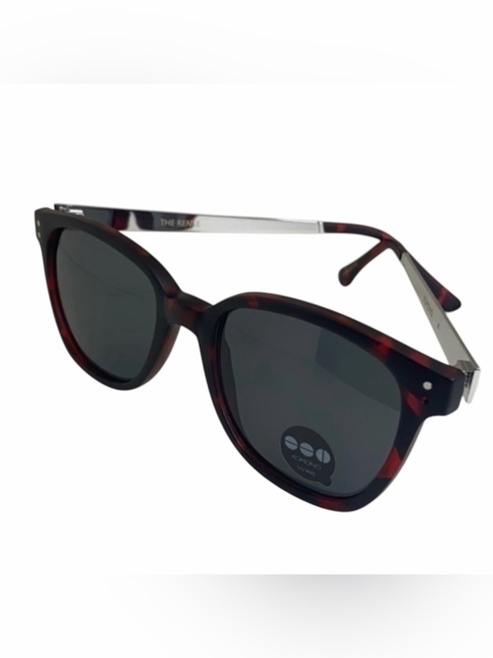 Komono Renee Sunglasses NEW burgundy silver metal arms